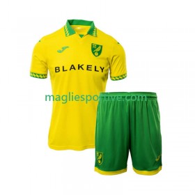 Completo Calcio Norwich City Bambino Divisa Prima 2025-2026